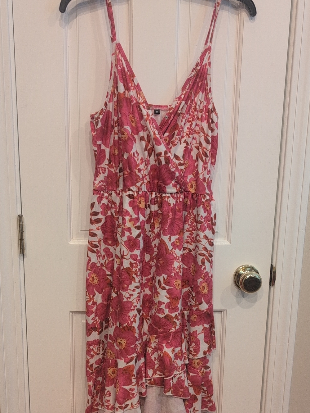 Floral Pink Sundress with Spaghetti Straps